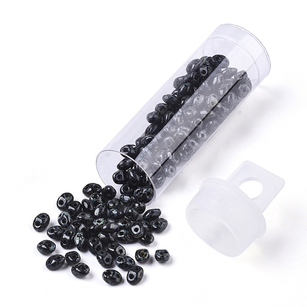 

PandaHall 2-Hole Seed Beads, Czech Glass Beads, Opaque Baking Paint Style, Prussian Blue, 5x3.5~3.8x2.5~2.8mm, Hole: 0.9mm, about 10g/bottle...