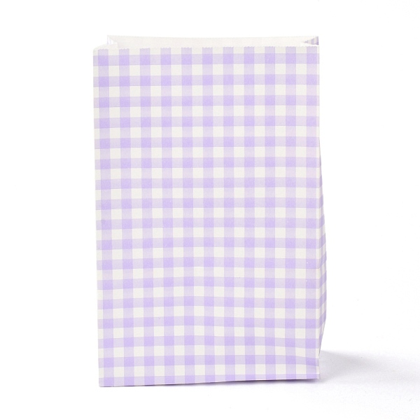 

PandaHall Rectangle with Tartan Pattern Paper Bags, No Handle, for Gift & Food Bags, Lavender, 23x15x0.1cm Paper Tartan Purple