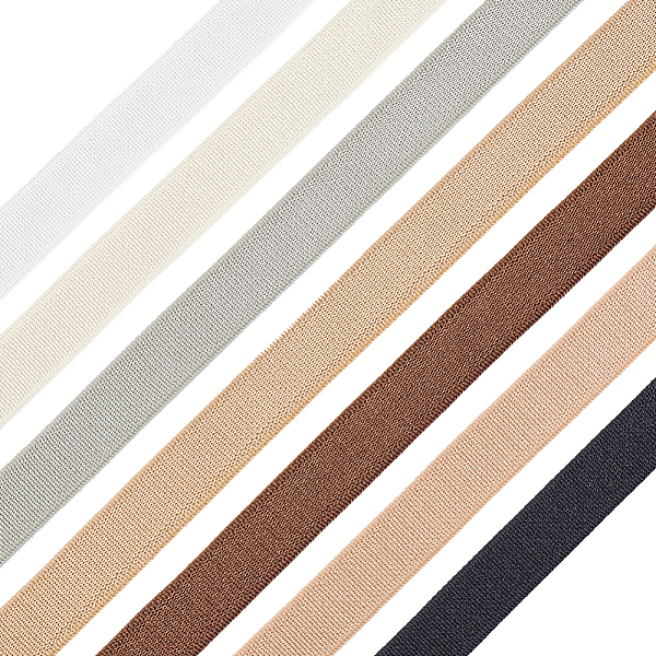 

PandaHall BENECREAT 14M 7 Styles Flat Polyester Elastic Cord, Polyester Elastic Shoulder Strap, for Sewing Bra Straps Making, Mixed Color..., Multicolor