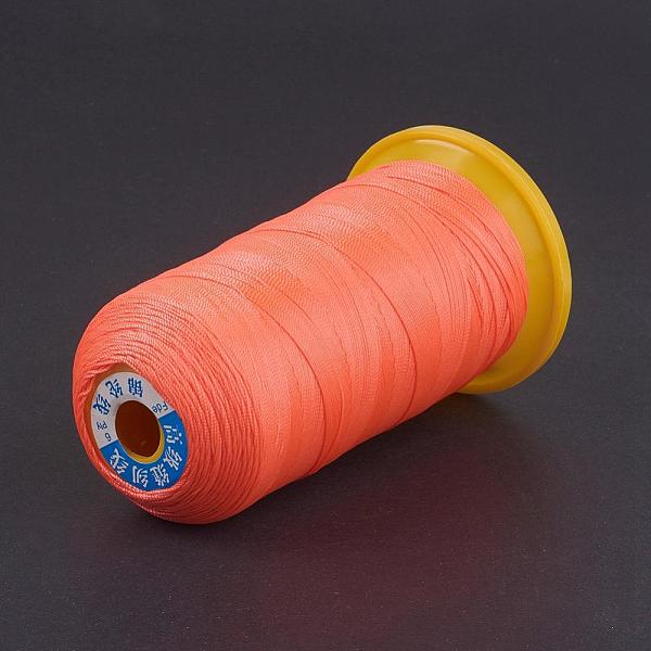 

PandaHall Nylon Sewing Thread, Light Salmon, 0.4mm, about 400m/roll Nylon Red
