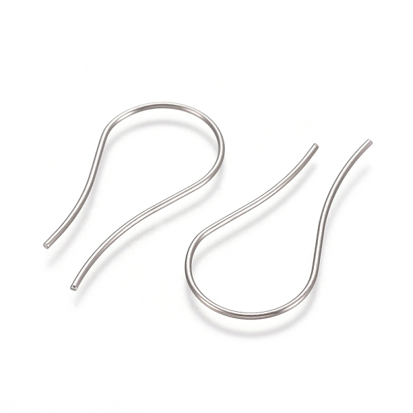 

PandaHall 304 Stainless Steel Earring Hooks, Ear Wire, Stainless Steel Color, 30x0.8mm 304 Stainless Steel