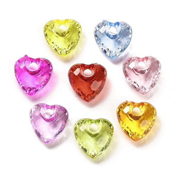

PandaHall Transparent Acrylic Pendants, Heart, Mixed Color, 17x16x8.5mm, Hole: 4mm, about: 462pcs/500g Acrylic Heart Multicolor
