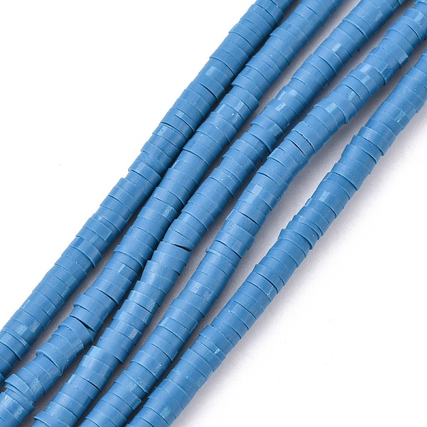 

PandaHall Handmade Polymer Clay Beads, Disc/Flat Round, Heishi Beads, Steel Blue, 3x1mm, Hole: 1mm, about 380~400pcs/strand, 17.7 inch...