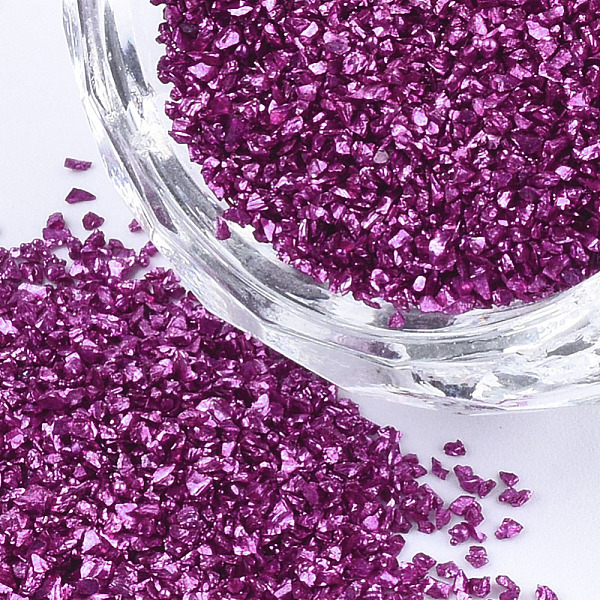 

PandaHall FGB Plated Glass Seed Beads, For Nail Art Decoration Accessories, No Hole/Undrilled, Chips, Medium Violet Red, 0.4~0.6mm, about...