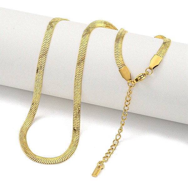

PandaHall Ion Plating(IP) 304 Stainless Steel Snake Chain Necklace for Men Women, Real 18K Gold Plated, 16.34 inch(41.5cm) 304 Stainless...