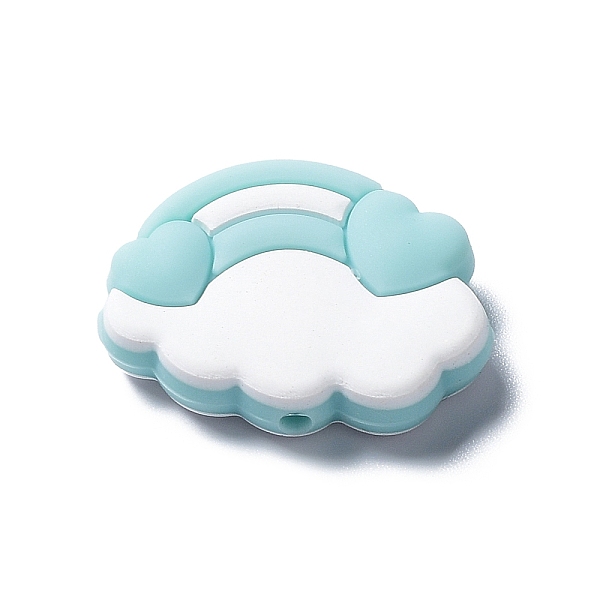 

PandaHall Cloud Silicone Beads, Chewing Beads For Teethers, DIY Nursing Necklaces Making, Pale Turquoise, 22x29x7.5mm, Hole: 2.5mm Silicone...