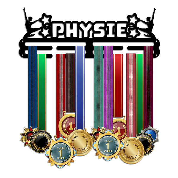 

PandaHall PH Medal Hanger, Physie Medal Display Holder Medals Display Frame Awards Sports Ribbon Holder Competition Medal Rack Display Rack...