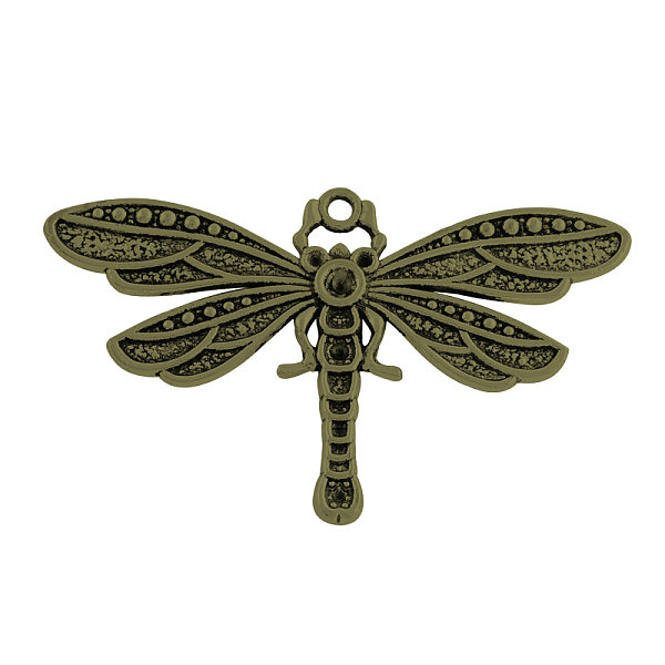 

PandaHall Tibetan Style Alloy Dragonfly Pendant Rhinestone Settings, Cadmium Free & Nickel Free & Lead Free, Antique Bronze, 42.5x72x3.5mm...