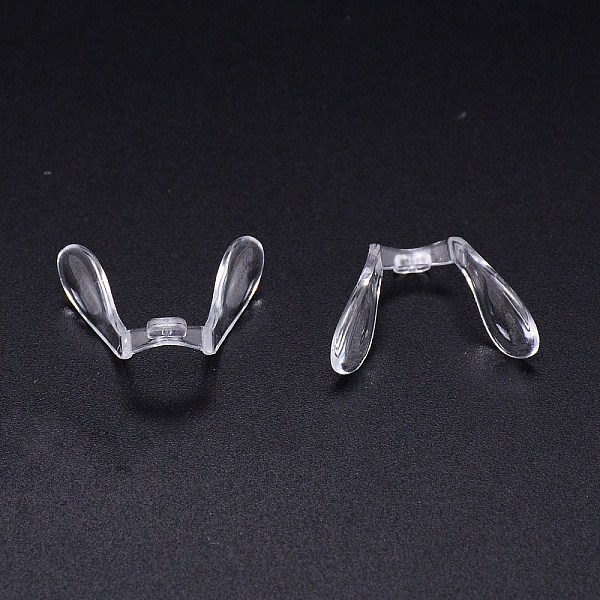 

PandaHall Plastic Eyeglass Nose Pads, U-shape, for Glasses Accessories, Clear, 21x27x9.5mm, Hole: 1mm Plastic Clear
