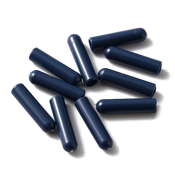

PandaHall Plastic Aglets for Shoelaces, Shoelace Tips Head, Column, Marine Blue, 20x5mm, Inner Diameter: 3.5mm Plastic
