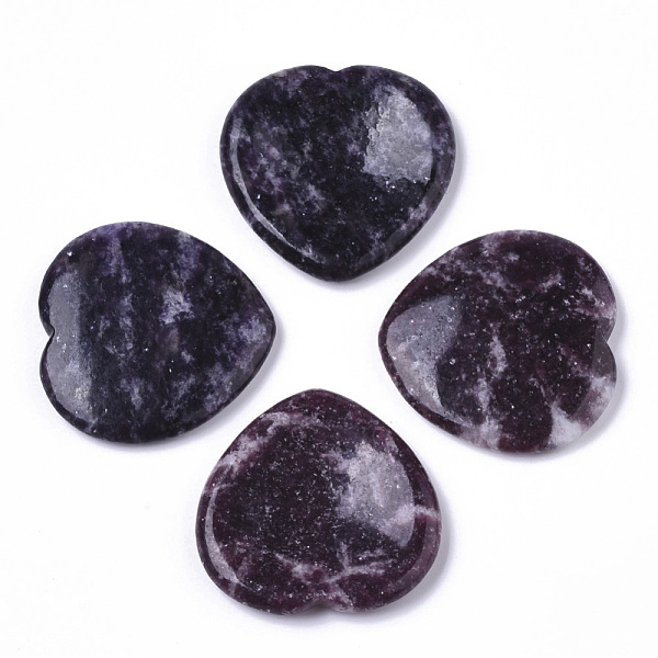 

PandaHall Natural Lepidolite Thumb Worry Stone, Pocket Palm Stones, for Healing Reiki Stress Relief, Heart Shape, 39~40x39~40x5~6mm...