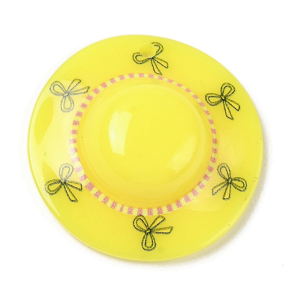 

PandaHall Acrylic Pendants, Hat, Yellow, 29x8.5mm, Hole: 2mm Acrylic Hat Yellow