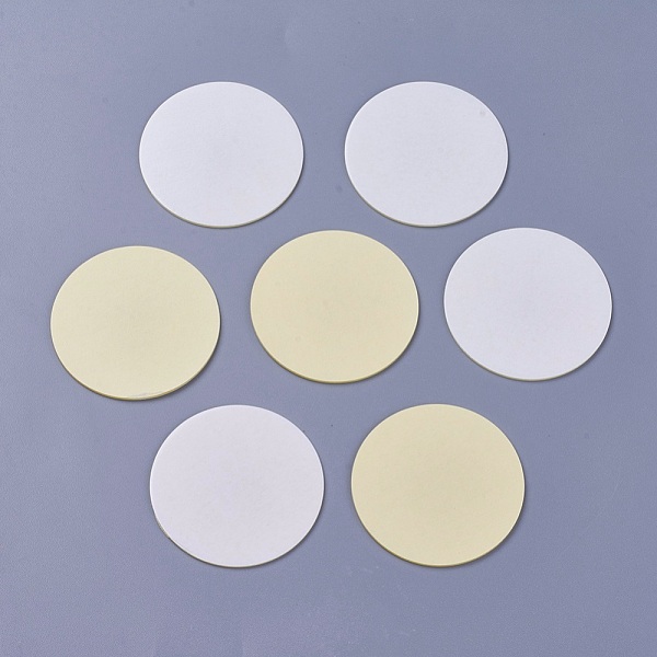 

PandaHall Household Tape, Thickened Strong Adhesive Film, Seamless Double-sided Adhesive, Flat Round, White, 50x0.3mm Plastic White