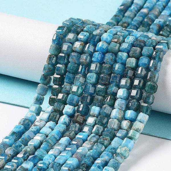 

PandaHall Natural Apatite Beads Strands, Faceted, Square, 3.5~4x3.5~4x3.5~4mm, Hole: 0.7mm, about 104~105pcs/strand, 15.43''~15.55''...