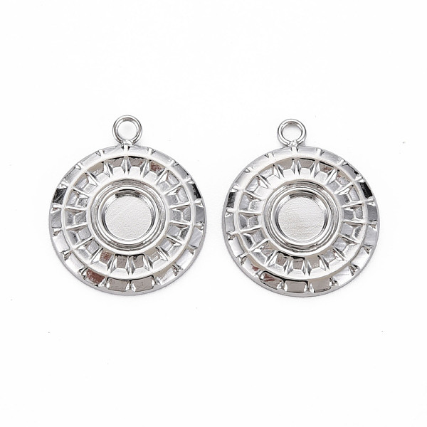 

PandaHall 304 Stainless Steel Pendant Cabochon Settings, Cadmium Free & Nickel Free & Lead Free, Flat Round, Stainless Steel Color, Tray...