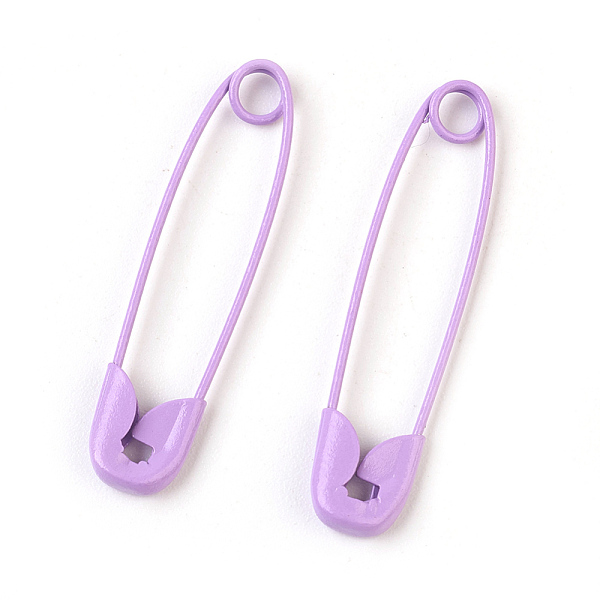 

PandaHall Iron Safety Pins, Lilac, 30x7x2mm, Pin: 0.7mm Iron Purple