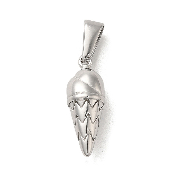 

PandaHall 304 Stainless Steel Pendants, Ice Cream Charm, Stainless Steel Color, 21x7.5mm, Hole: 3x7mm 304 Stainless Steel Ice Cream
