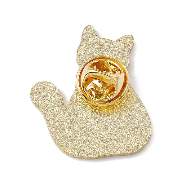 

PandaHall Cartoon Cat Enamel Pin, Light Gold Alloy Music Theme Brooch for Backpack Clothes, Word, 30x25x2mm, Pin: 1.3mm Alloy+Enamel Word..., Black