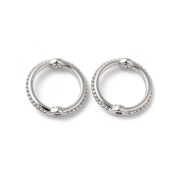 

PandaHall Brass Bead Frames, Ring, Real Platinum Plated, 10~11x2.5mm, Hole: 1mm, Inner Diameter: 8.5mm Brass Ring