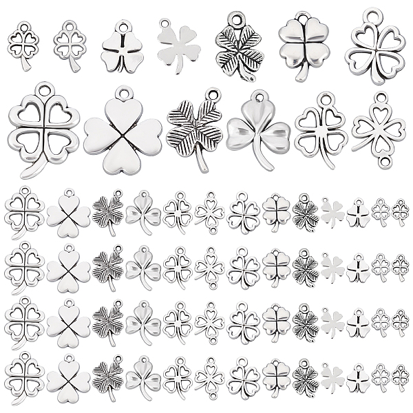 

PandaHall 130Pcs 13 Style Tibetan Style Alloy Clover Charms, Alloy Pendant, 201 Stainless Steel Charms, Cadmium Free & Nickel Free & Lead...