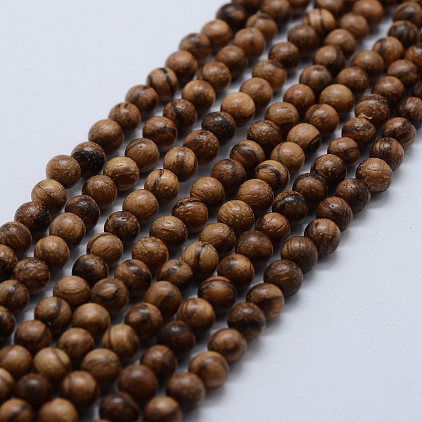

PandaHall Natural Wood Beads Strands, Round, 6~6.5mm, Hole: 1.5mm, about 67pcs/strand, 14.4 inch(36.7cm) Wood Round
