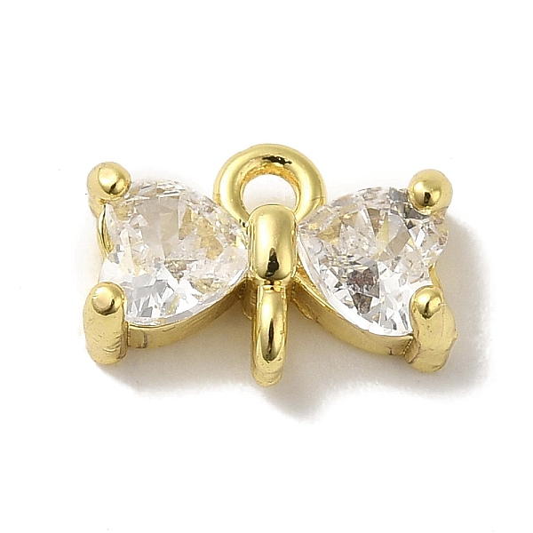 

PandaHall Brass Pave Clear Cubic Zirconia Bowknot Links Connector Charms, Real 18K Gold Plated, 10x6.5x3mm, Hole: 1.2mm Brass+Cubic Zirconia...