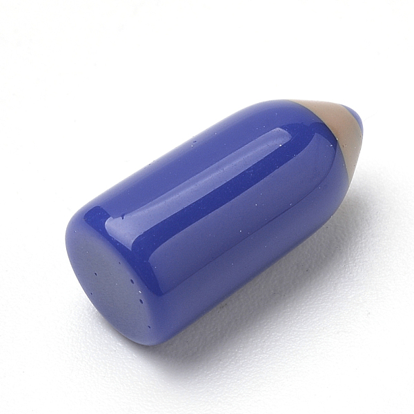 

PandaHall No Hole Resin Beads, Pencil, Royal Blue, 14x7mm Resin Blue