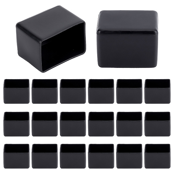 

PandaHall GORGECRAFT 20 Pack Black Chair Leg Caps Anti Noise Silicone Chairs Legs Floor Protectors Cuboid Furniture Leg Feet Protection...