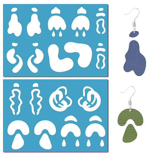 

PandaHall Acrylic Earring Handwork Template, Card Leather Cutting Stencils, Irregular Shape, Polygon, 130x90x2mm, 2pcs/set Acrylic Polygon