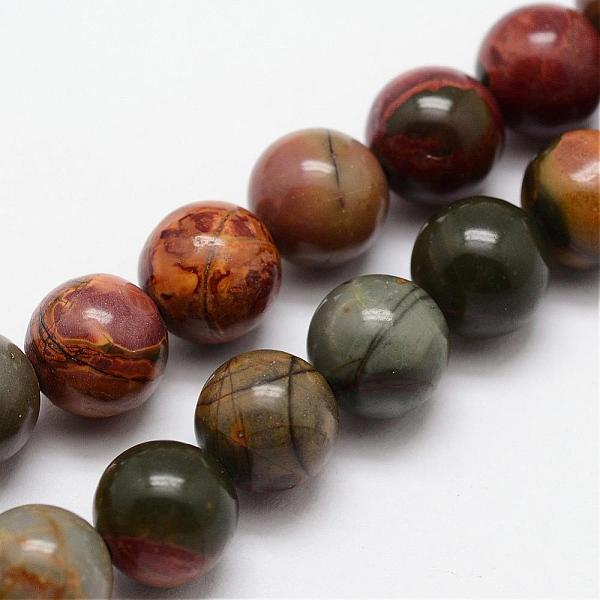 

PandaHall Natural Polychrome Jasper/Picasso Stone/Picasso Jasper Bead Strands, Round, 6mm, Hole: 1mm, about 31pcs/strand, 7.7 inch Picasso...