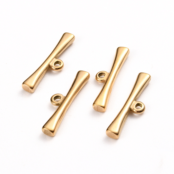 

PandaHall Ion Plating(IP) 304 Stainless Steel Toggle Clasps Parts, Bar, Golden, 21x6x2.5mm, Hole: 1.5mm 304 Stainless Steel Tool
