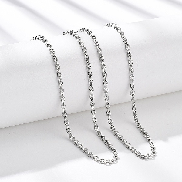 3MM 304 Stainless Steel Cable Chain Necklaces