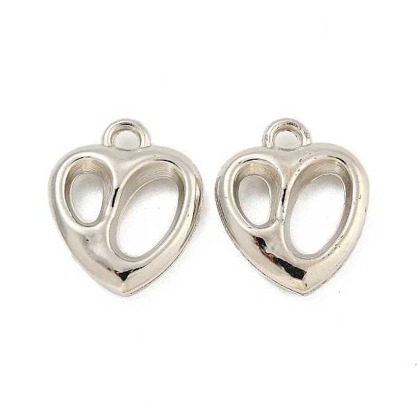 

PandaHall CCB Plastic Pendants, Heart Charms, Platinum, 17x14.5x3.5mm, Hole: 1.8mm Plastic Heart