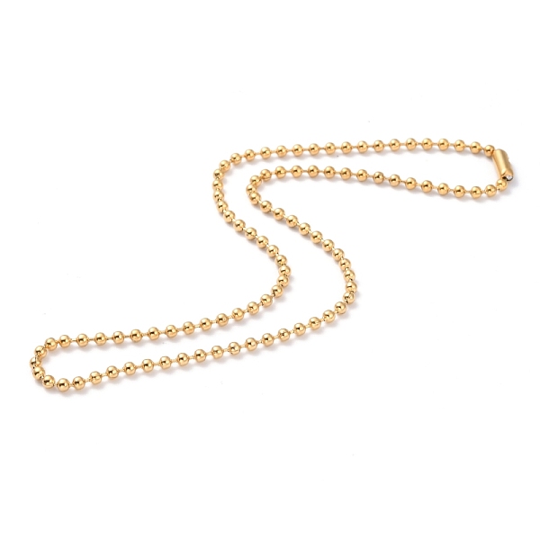 

PandaHall 304 Stainless Steel Ball Chain Necklaces, Golden, 16.14 inch(41cm), 3mm 304 Stainless Steel