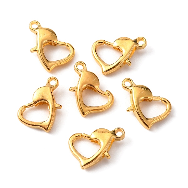 

PandaHall Zinc Alloy Lobster Claw Clasps, Heart, Golden, 8x12x3mm, Hole: 1.2mm Alloy Heart