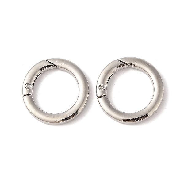 

PandaHall Nickel Plated Alloy Spring Gate Rings, Rings, Platinum, 28x4.5mm Alloy