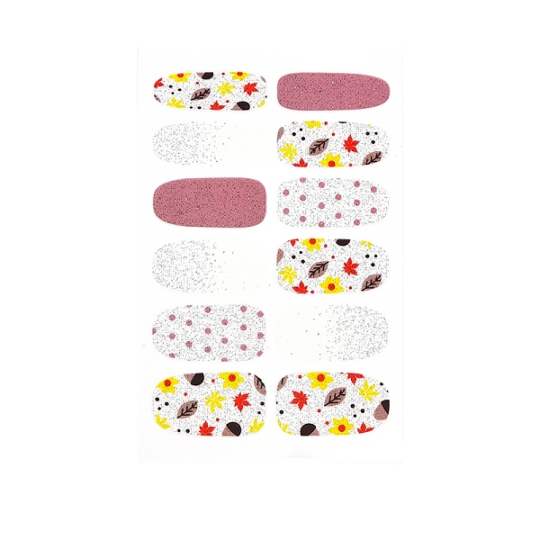 

PandaHall Full Wrap Gradient Nail Polish Stickers, Snowflake Dandelion Star Strawberry Self-Adhesive Glitter Powder Gel Nail Art Decals, for...