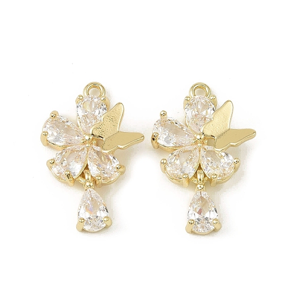 Pendenti in ottone con pavé micro di zirconia cubica