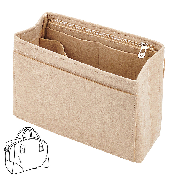 

PandaHall Wool Felt Purse Organizer Insert, Mini Envelope Handbag Shaper Premium Felt, Bag Accessories, Rectangle, BurlyWood, 22.5x9x16cm..., Orange