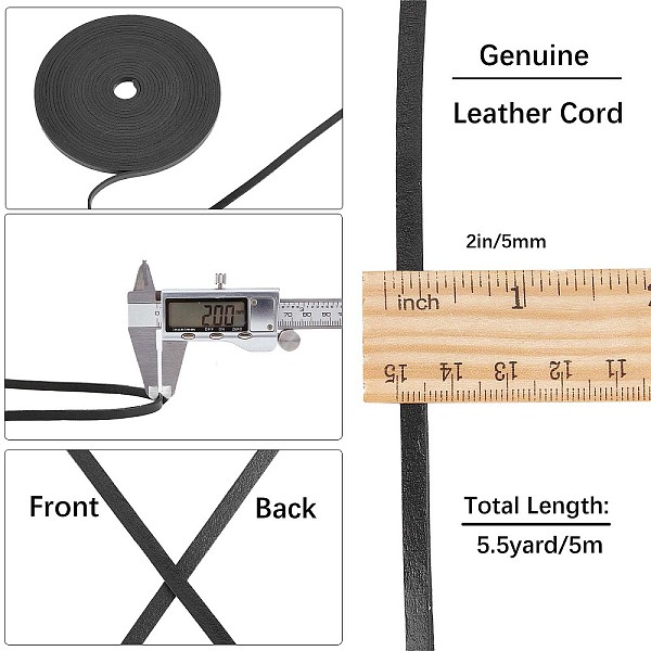 Gorgecraft Flat Cowhide Leather Cord