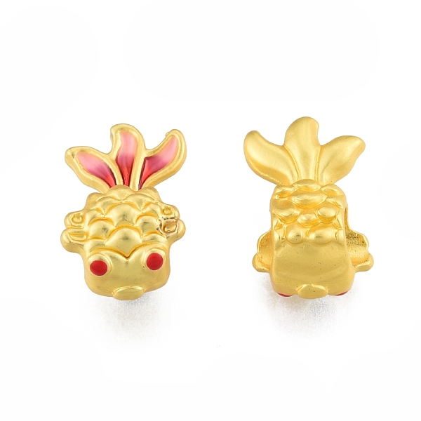 

PandaHall Alloy Enamel European Beads, Large Hole Beads, Matte Style, Goldfish, Matte Gold Color, 16x10x8mm, Hole: 5mm Alloy+Enamel Fish