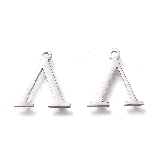 

PandaHall 304 Stainless Steel Charms, Greek Alphabet, Stainless Steel Color, Letter.L, 14x12x1mm, Hole: 1.2mm 304 Stainless Steel Letter L