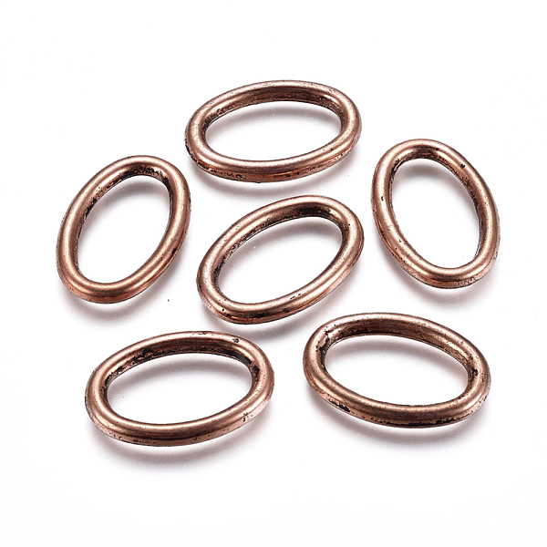 

PandaHall CCB Plastic Linking Rings, Oval, Red Copper, 26x18x3mm, Inner Diameter: 11.5x20mm Plastic Oval