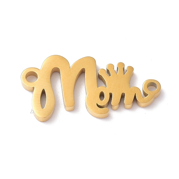

PandaHall 304 Stainless Steel Pendants, Word Mom and Crown, Golden, 18.5x9x1mm, Hole: 1.2mm 304 Stainless Steel Word