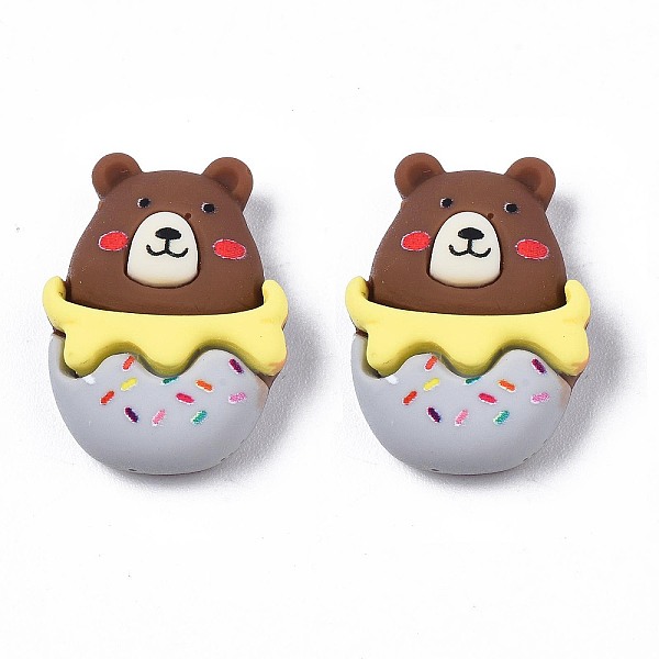 

PandaHall Opaque Resin Cabochons, Bear, Saddle Brown, 21x16x8mm Resin Bear
