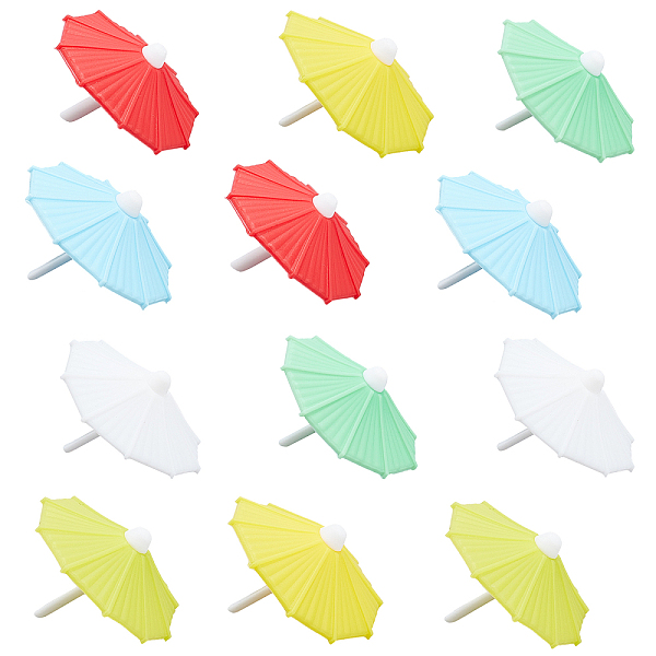 

PandaHall CRASPIRE 12 Pieces Wine Glass Markers Charms Silicone 6 Colors Umbrella Drink Markers Umbrella Wine Charms with Clip Wine Glass..., Multicolor