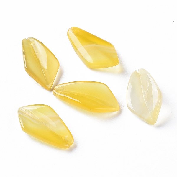 

PandaHall Natural Yellow Agate Pendants, Rhombus, 21x11x4mm, Hole: 0.8mm Yellow Agate Rhombus