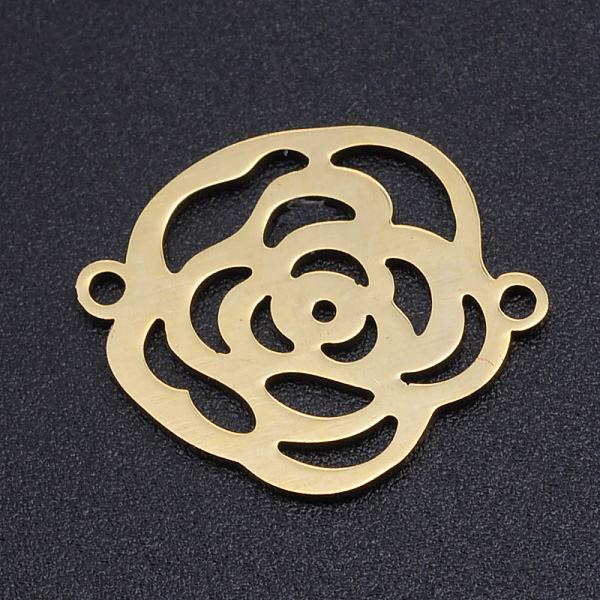 

PandaHall 201 Stainless Steel Links connectors, Laser Cut Links, Flower, Golden, 19x15.5x1mm, Hole: 1.4mm 201 Stainless Steel Flower