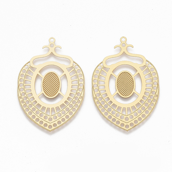 

PandaHall 304 Stainless Steel Filigree Joiners, Golden, 42.5x29x0.5mm, Hole: 1.5mm 304 Stainless Steel Others