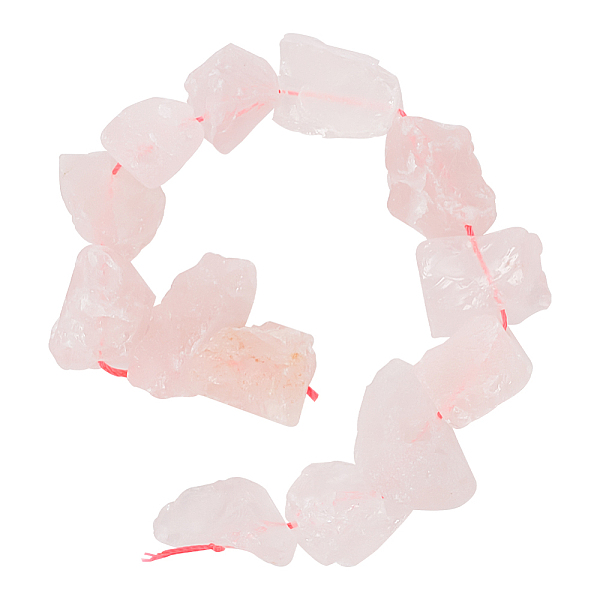 

PandaHall Olycraft Rough Raw Natural Rose Quartz Beads Strands, Nuggets, 11~25x11~20mm, Hole: 1.2mm, about 12~15pcs/strand, 7.48 inch~7.87...